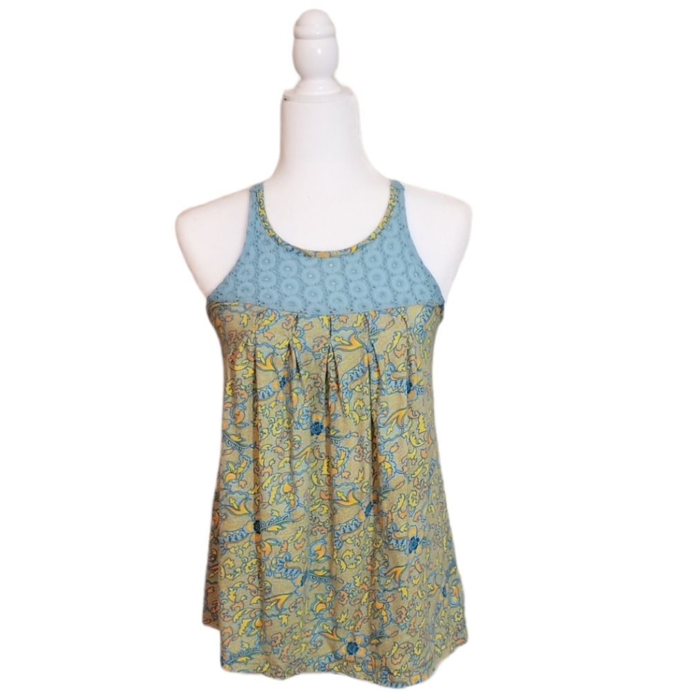 Decree blue and green floral tanktop